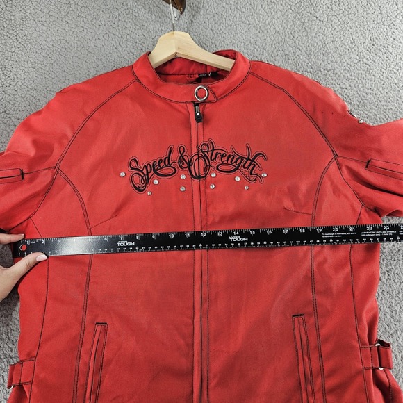 Speed and Strength Jacket‎ Womens 2XL Red To The Nines Motorcycle Textile Riding - Picture 11 of 16